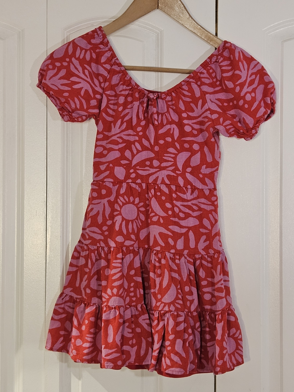 Chelsea And Violet Girls Dress Size M 10/12 Purple Red Summer Resort Flowy Cute